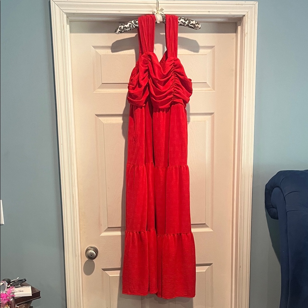 Entro Red Maxi Dress